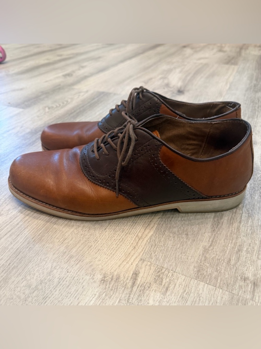 Polo Ralph Lauren Lars Saddle Shoes Brown Leather Size 13